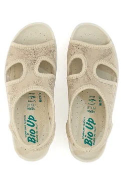 Sandali Beige Con Zeppa Bio Up 1321
