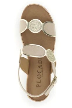 Sandali beige con zeppa Plocadi 11075035