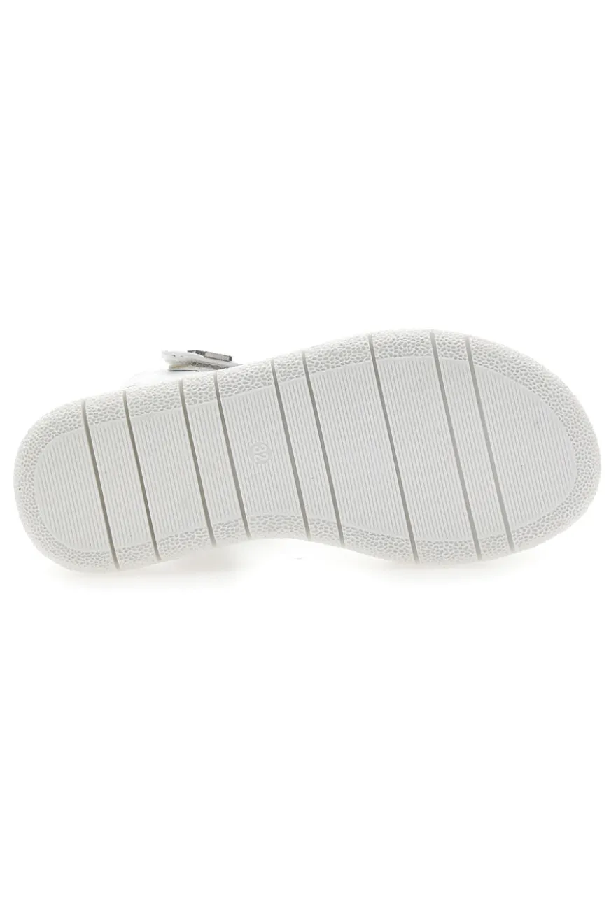 Sandali bianche e argento con applicazioni floreali Laura Biagiotti 96109489