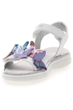 Sandali Bianchi con Applique Colorate e Velcro LAURA BIAGIOTTI 96139491