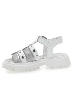 Sandali bianchi con borchie e suola chunky Laura Biagiotti 90219488