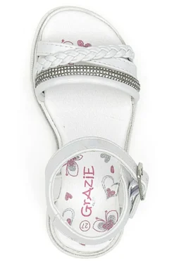 Sandali Bianchi con Cinturini e Suola Morbida GRAZIE GIRL 14327
