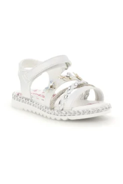 Sandali bianchi con farfalle e strass Grazie girl 15022