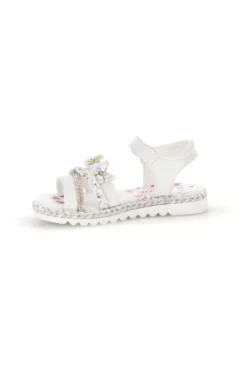 Sandali bianchi con farfalle e strass Grazie girl 15022