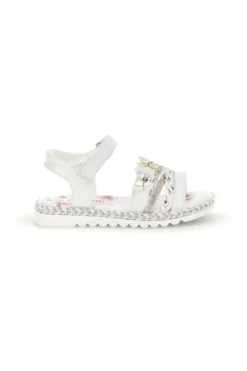 Sandali bianchi con farfalle e strass Grazie girl 15022