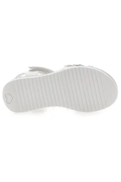 Sandali Bianchi con Farfalle Decorative e Chiusura a Velcro GRAZIE GIRL 14330