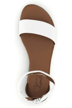 Sandali bianchi con fascia e cinturino Pittarello look 225495