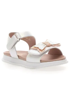 Sandali bianchi con fiocco glitter Pitt Kids 39G2521S