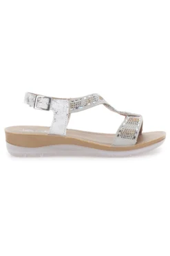 Sandali bianchi con strass comfort INBLU 43BV