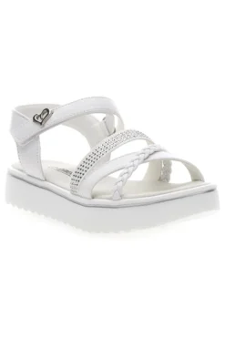 Sandali bianchi con strass e cuore ENERGY E532