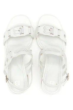 Sandali Bianchi Con Tacco a Blocco Laura Biagiotti 9049