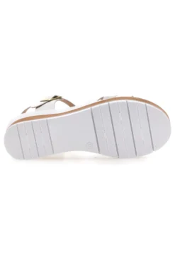 Sandali bianchi con zeppa Bio Up 401