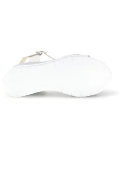 Sandali Bianchi con zeppa e catena decorativa Energy E425