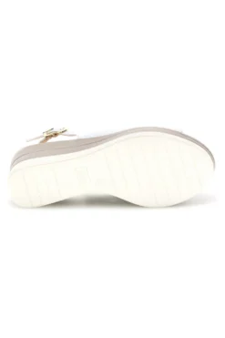 Sandali Bianchi con zeppa e morsetto Pittarello look MK3908352
