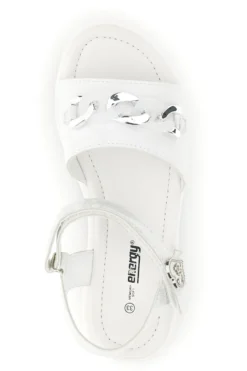 Sandali Bianchi e Argento con Applicazioni Energy E534