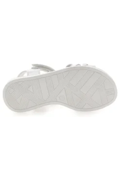 Sandali Bianchi e Argento con Velcro GRAZIE GIRL 14342