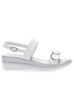 Sandali Bianchi e Argento con Platform Mio Tempo 2482
