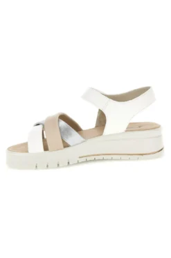Sandali bianchi e beige con fasce incrociate Imac 1080700295526