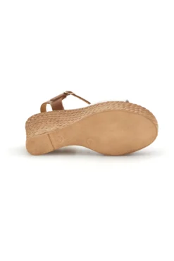 Sandali bianchi in pelle con zeppa Pittarello 5621504
