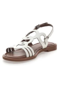 Sandali Bianchi In Vera Pelle Pittarello Sun A6440102
