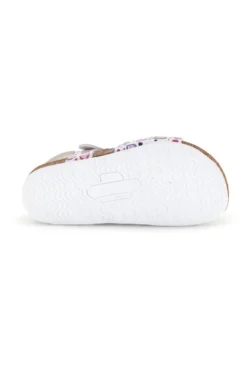Sandali bianco con stampa cuori rosa Pittarello bio 257A743SR