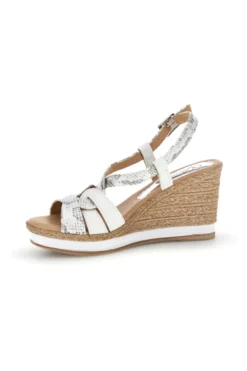 Sandali bianco Made in Italy con tomaia in pelle Pittarello look MK3226228