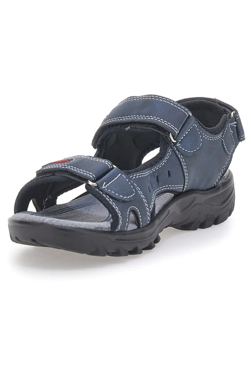 Sandali blu con chiusura a strappo Canguro CA1002