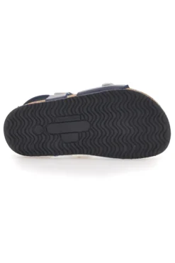 Sandali blu con fantasia marina e plantare in sughero PITTARELLO BIO 257A066SR
