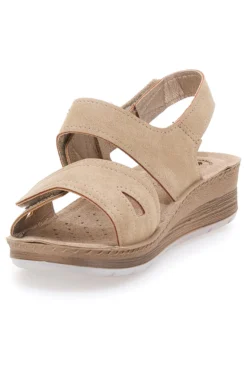 Sandali Blu con Fascia a Velcro e Sottopiede in Pelle INBLU 61 FC