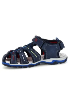Sandali blu con punta chiusa e chiusura a strappo Pitt kids 15113