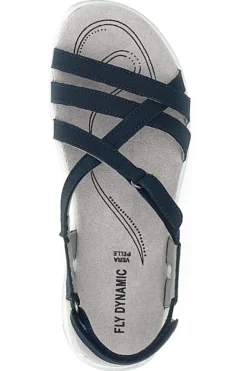 Sandali Blu Con Sottopiede in Vera Pelle Fly Dinamic 65
