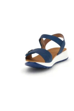 Sandali blu con strappi in velcro suola comfort Plocadi Bza242387a