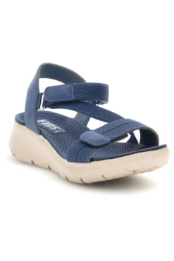 Sandali blu denim con zeppa e fasce regolabili First active 7