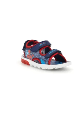 Sandali blu e rossi con strappi e luci Spiderman M14368