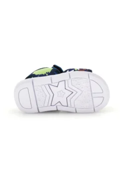 Sandali blu e verde con chiusura a strappo Superga S63S820