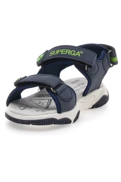 Sandali Blu e Verdi con Fasce con Velcro Superga 63479