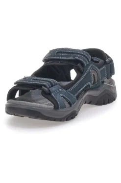 Sandali Blu in Vera Pelle con Velcro Regolabile FLY DINAMIC FD07