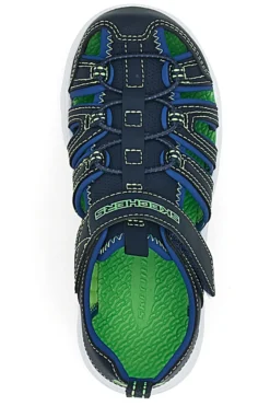 Sandali blu sportivi con chiusura a strappo Skechers C-Flex Sandal 2 Heart Blast