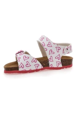 Sandali con Cuori Rosa e Bianchi Pitt Kids 45289