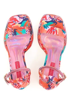 Sandali con Tacco a Blocco e Fiori Bettyflowers 201