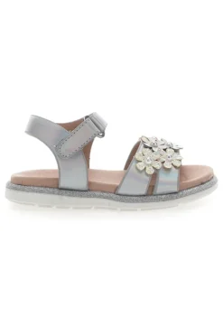 Sandali Eleganti Argento con Fiorellini Pitt Kids 392411