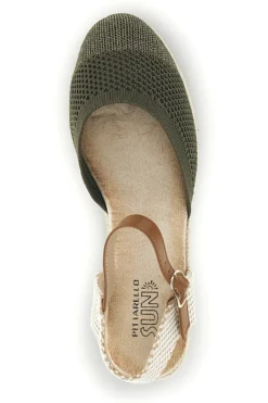 Sandali espadrillas Verdi con zeppa in corda Pittarello Sun Bl4