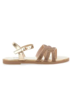 Sandali Flat Platino con Glitter THE FIRST CHIC PREA488