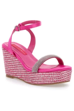 Sandali Fuxia Con Cinturino e Zeppa 10 cm Bettyflowers 1402