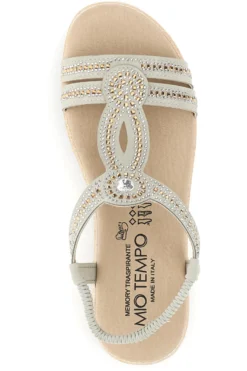 Sandali ghiaccio con strass Mio tempo LR263702