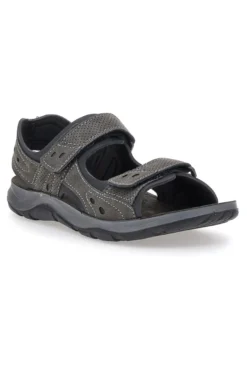 Sandali Grigi Con Strappi e Plantare In Pelle Inblu 08 To