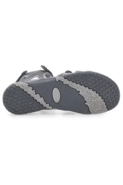 Sandali Grigi Con Strappi In Velcro Overland 22066
