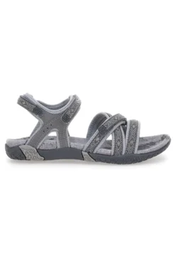 Sandali Grigi Con Strappi In Velcro Overland 22066