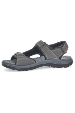 Sandali Grigi In Vera Pelle con Strappo in Velcro Fly Dynamic FD11