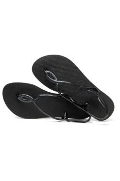 Sandali Infradito Neri Con Suola In Gomma Havaianas Luna Fc